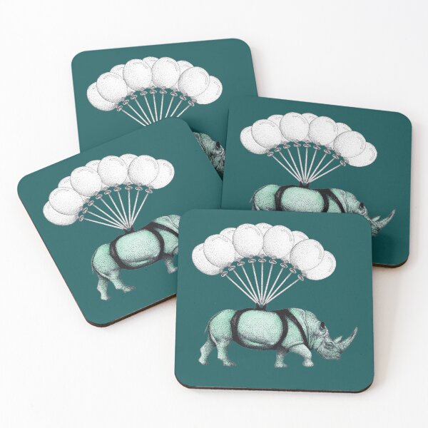 Item preview, The Rhino and The Balloons designed and sold by Flower Magic .