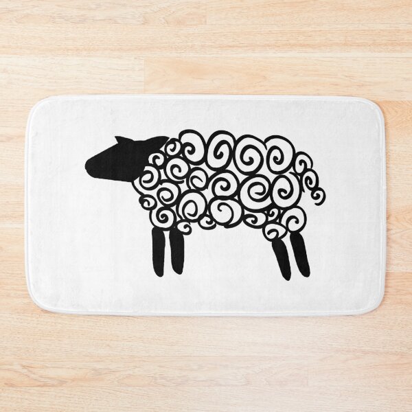 Item preview, Fluffy Sheep glyph (black) designed and sold by Argent Whiskers.