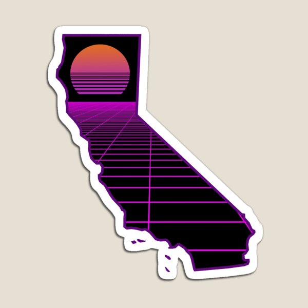 Vaporwave California Magnet