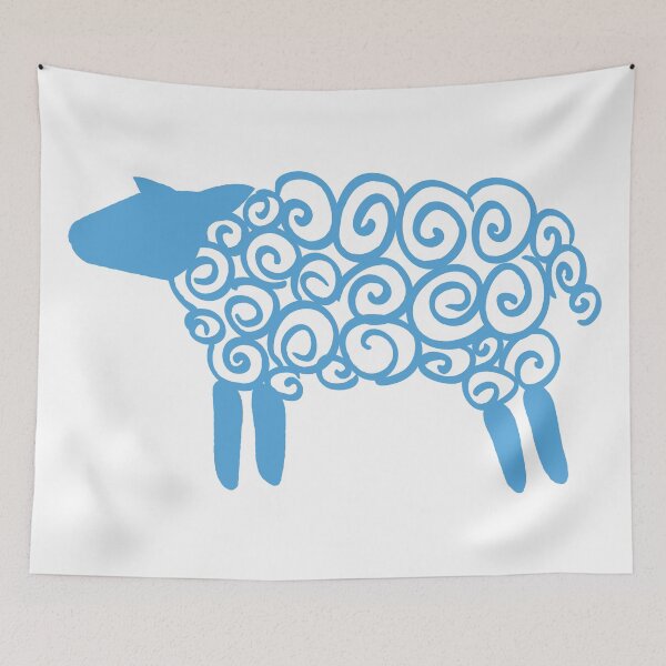 Item preview, Fluffy Sheep glyph (blue) designed and sold by Argent Whiskers.