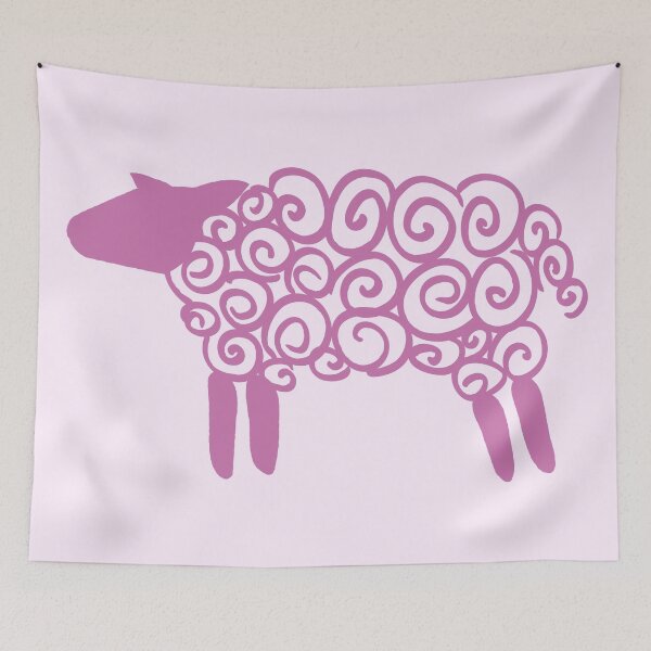 Item preview, Fluffy Sheep glyph (pink) designed and sold by Argent Whiskers.