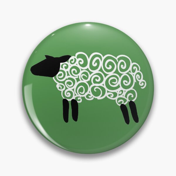 Item preview, Fluffy Sheep glyph (black & white) designed and sold by Argent Whiskers.