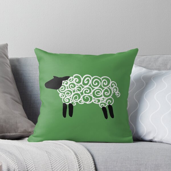 Item preview, Fluffy Sheep glyph (black & white) designed and sold by Argent Whiskers.