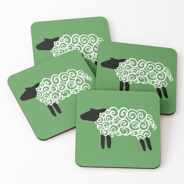Item preview, Fluffy Sheep glyph (black & white) designed and sold by Argent Whiskers.
