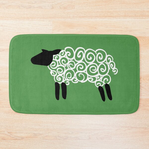 Item preview, Fluffy Sheep glyph (black & white) designed and sold by Argent Whiskers.