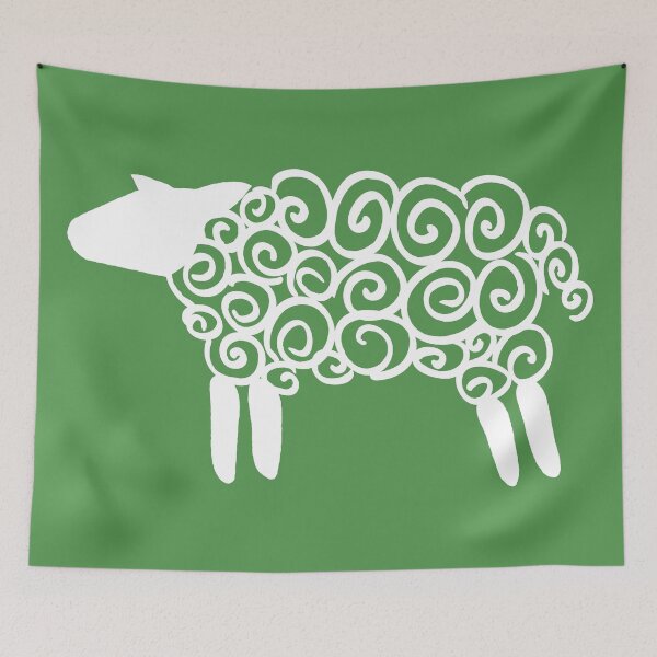 Item preview, Fluffy Sheep glyph (white) designed and sold by Argent Whiskers.