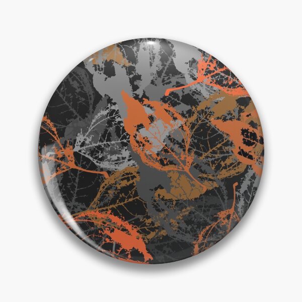 Item preview, Skeletons leaf in white and orange colors  on a black background. designed and sold by Nata-V.