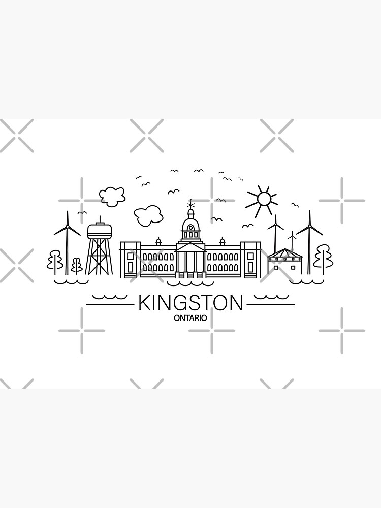"Line art showing famous tourist attractions and landmarks of