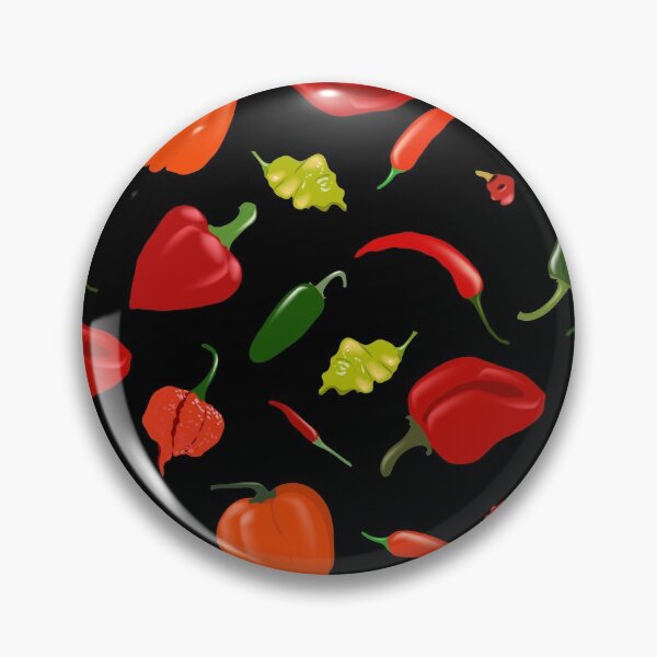 Item preview, Seamless black vector pattern with various pepper types designed and sold by Familyshmot.