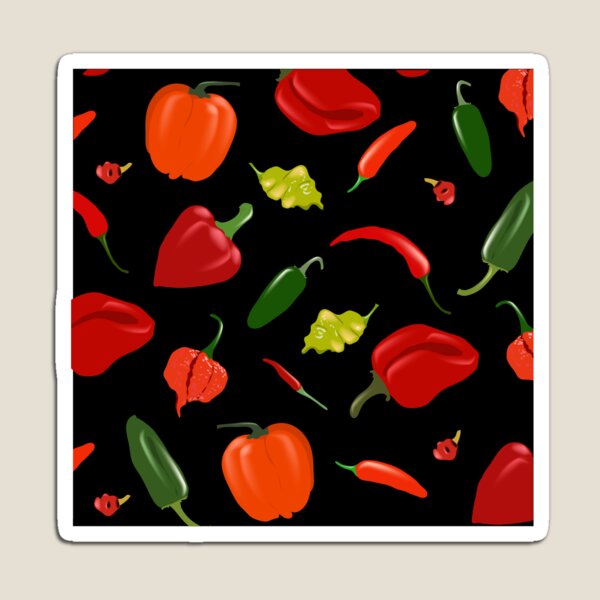 SCOVILLE SCALE OF PEPPERS Photo Magnet @ 3x5