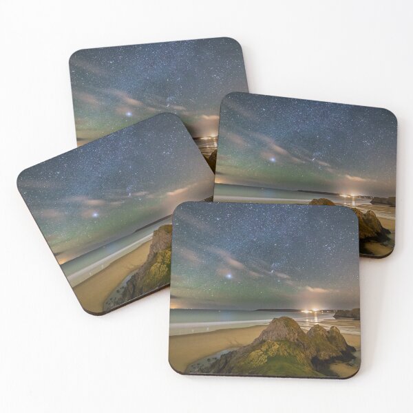 Item preview, Three Cliffs Bay, Gower at Night with Sirius designed and sold by Dan Santillo.