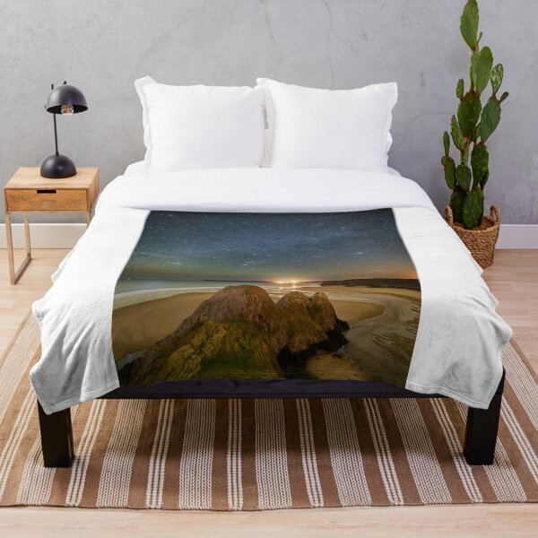 Item preview, Three Cliffs Bay, Gower en la noche con Sirius designed and sold by Dan Santillo.
