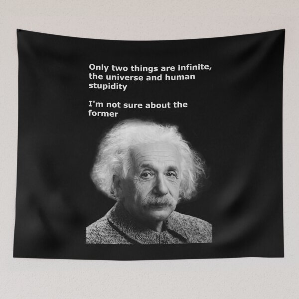 Item preview, Einstein Quote - Infinite stupidity designed and sold by Moonrockdesign.