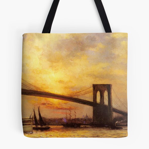 Item preview, View of The Brooklyn Bridge by Emile Renouf designed and sold by BravuraMedia.