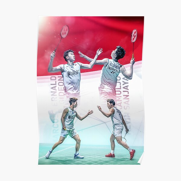 Kevin Sanjaya Sukamuljo & Marcus Fernaldi Gideon - Indonesia Badminton Poster