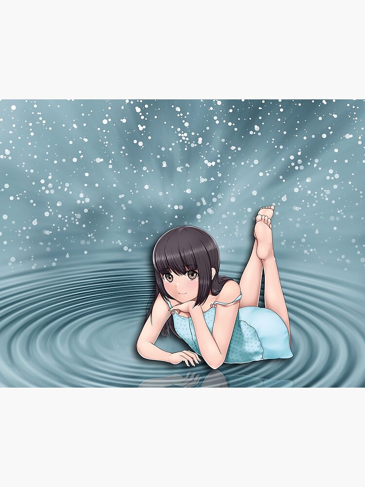 Lexica  Anime girl walking on water ripples backdrop of dawn saturn in  the background illustration concept art anime key visual trending  pix