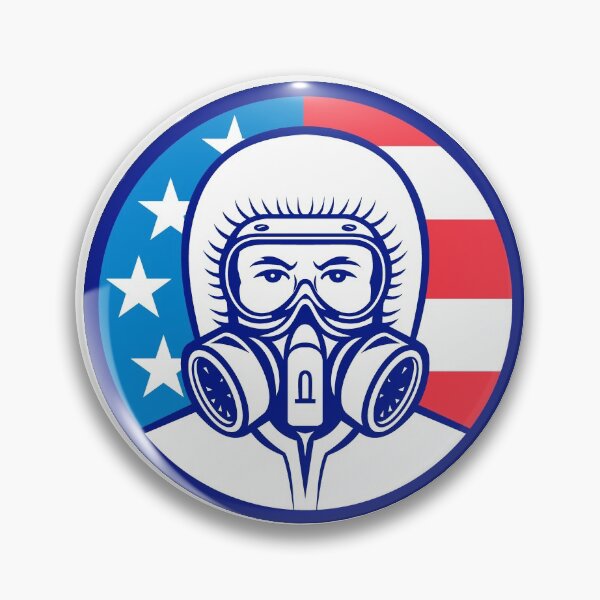 Item preview, American Industrial Worker Wearing RPE Mascot designed and sold by patrimonio.