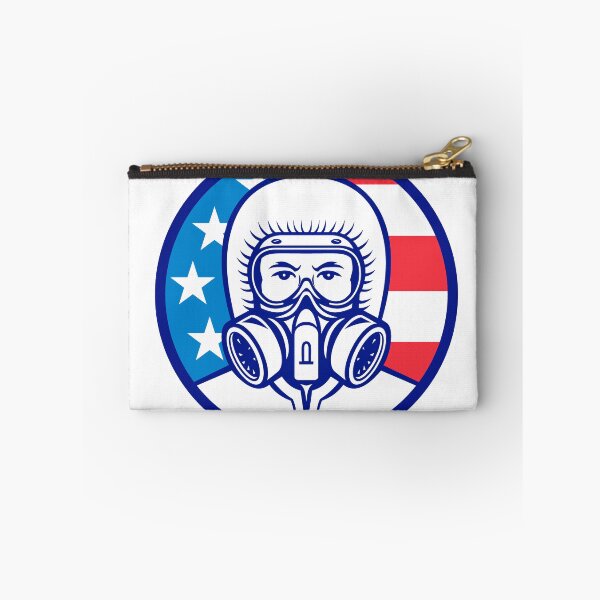 Item preview, American Industrial Worker Wearing RPE Mascot designed and sold by patrimonio.