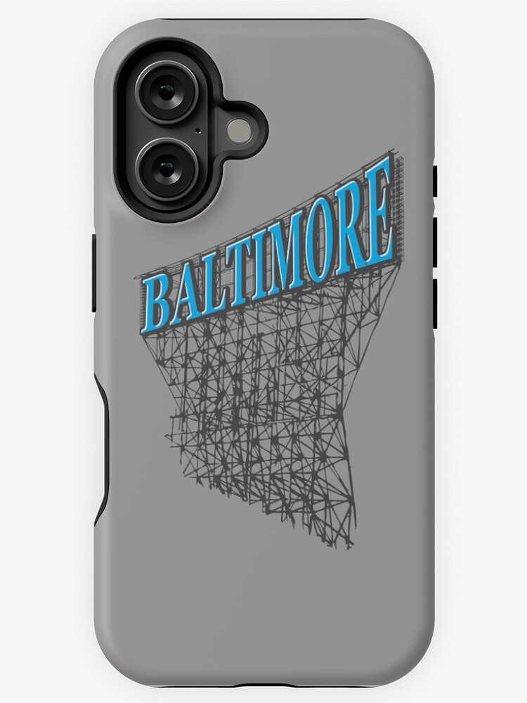 Thumbnail 1 of 4, iPhone Case, Balttimore Maryland Industrial Heritage Typographic Design designed and sold by walrusindustrie.
