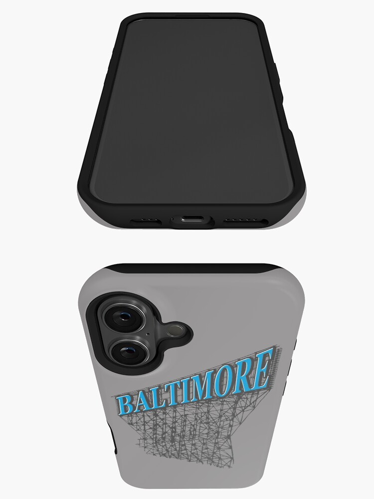 Thumbnail 3 of 4, iPhone Case, Balttimore Maryland Industrial Heritage Typographic Design designed and sold by walrusindustrie.
