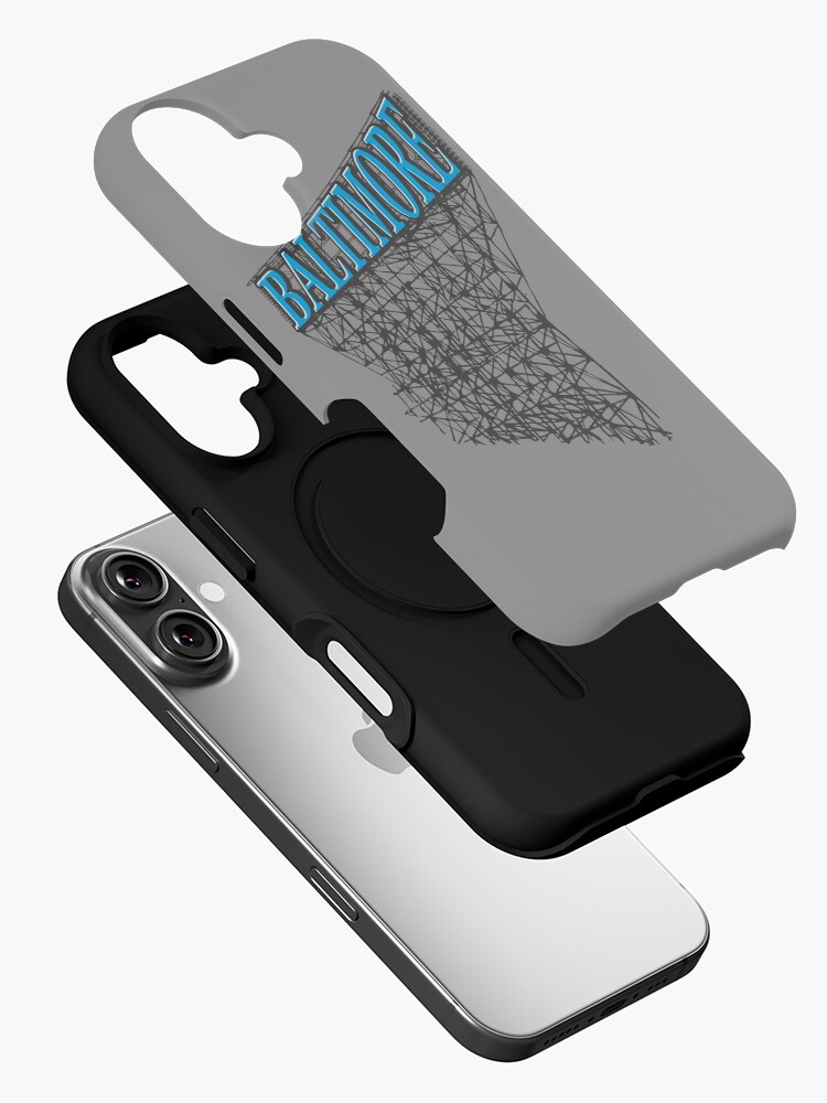 Thumbnail 2 of 4, iPhone Case, Balttimore Maryland Industrial Heritage Typographic Design designed and sold by walrusindustrie.