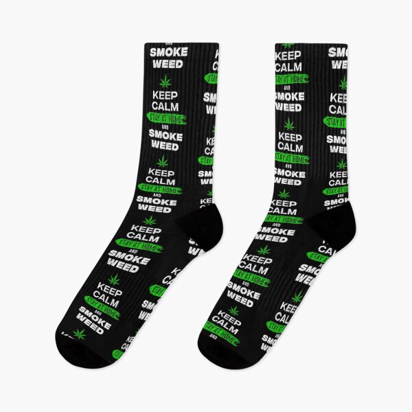 Item preview, Keep calm stay at home and smoke weed designed and sold by Teecha.