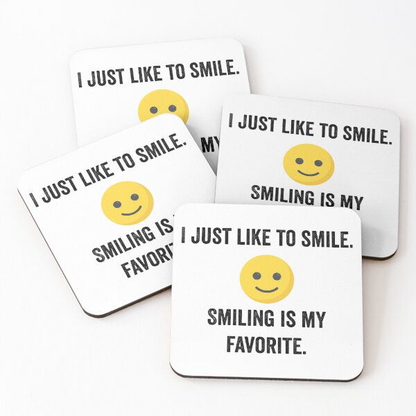 Item preview, I just like to smile. Smiling is my favorite. designed and sold by flying-flamingo.