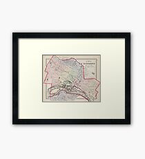 Vintage Map of Richmond Virginia (1884) Framed Print