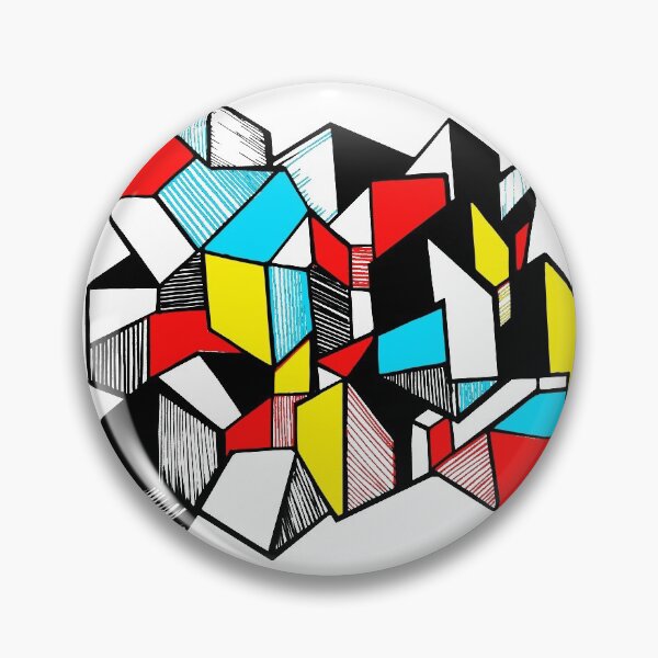 Item preview, Geometric City futuristic abstract cool  designed and sold by Carolina Salazar.