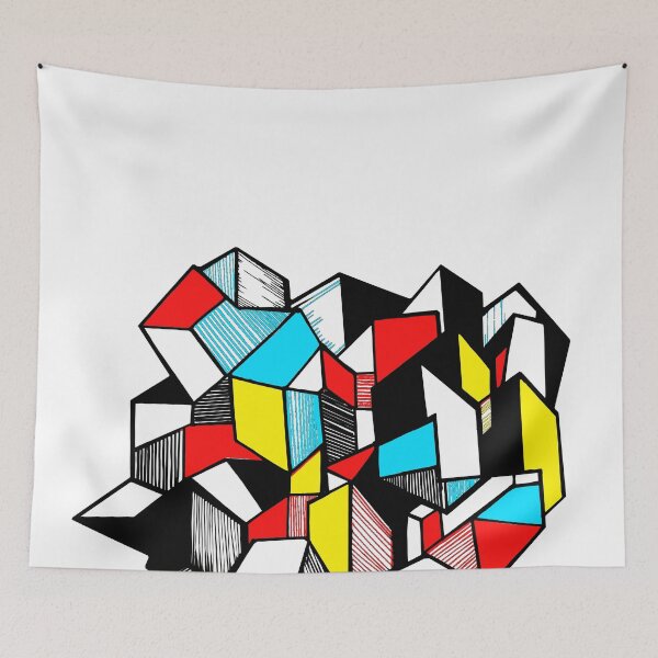 Item preview, Geometric City futuristic abstract cool  designed and sold by Carolina Salazar.