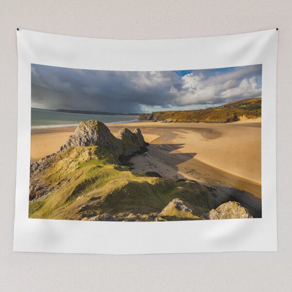 Item preview, A sunny winter afternoon at Three Cliffs Bay, Gower designed and sold by Dan Santillo.