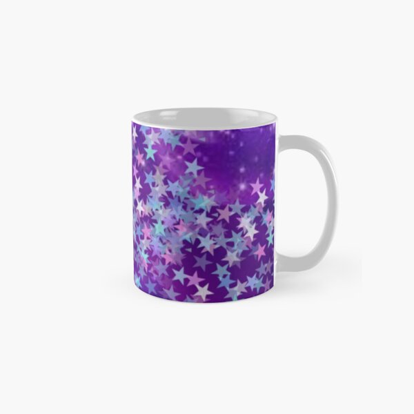 Spring Purple Green Star Design Classic Mug