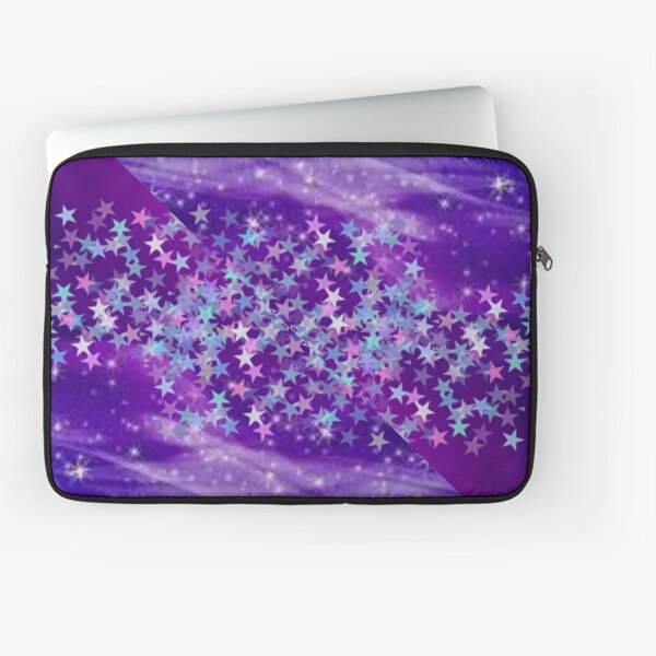 Spring Purple Green Star Design Laptop Sleeve