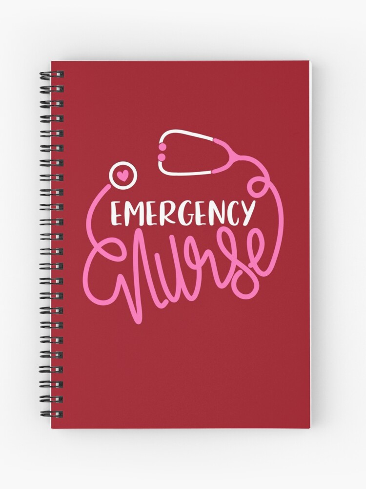 Cuaderno de espiral «Enfermera de emergencia - Departamento de enfermería  de la sala de emergencia - Enfermera de urgencias» de gowthama | Redbubble