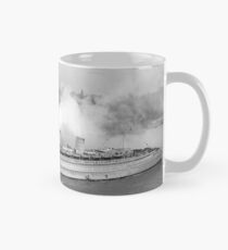 Taza Vintage New York Harbour and Queen Mary Photograph