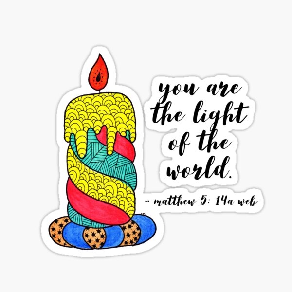 Be the Light Candle Sticker