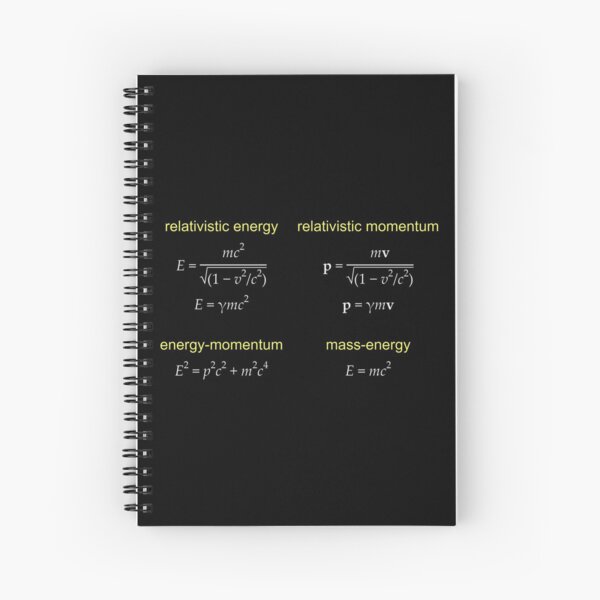 #Relativistic #Energy, #Momentum, #Mass, Physics Spiral Notebook