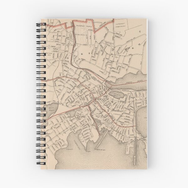 Item preview, Vintage Map of Salem Massachusetts (1891) designed and sold by BravuraMedia.
