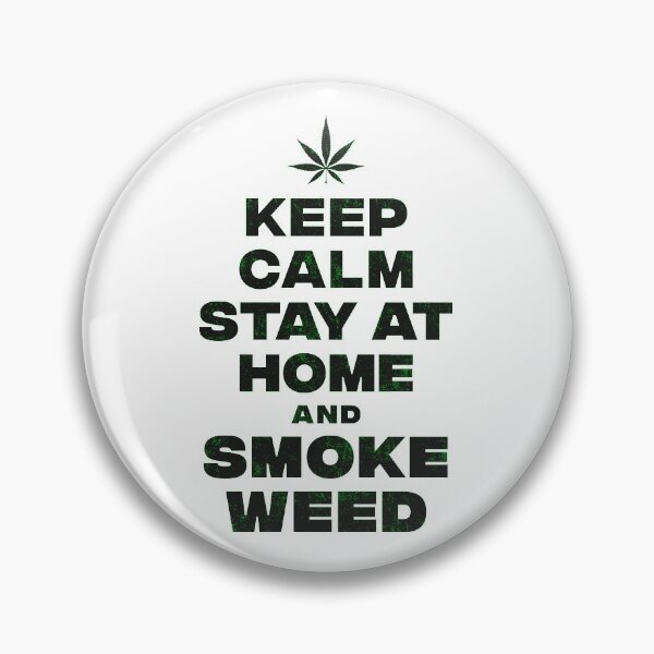 Item preview, keep calm stay at home and smoke weed green distressed black type designed and sold by Teecha.