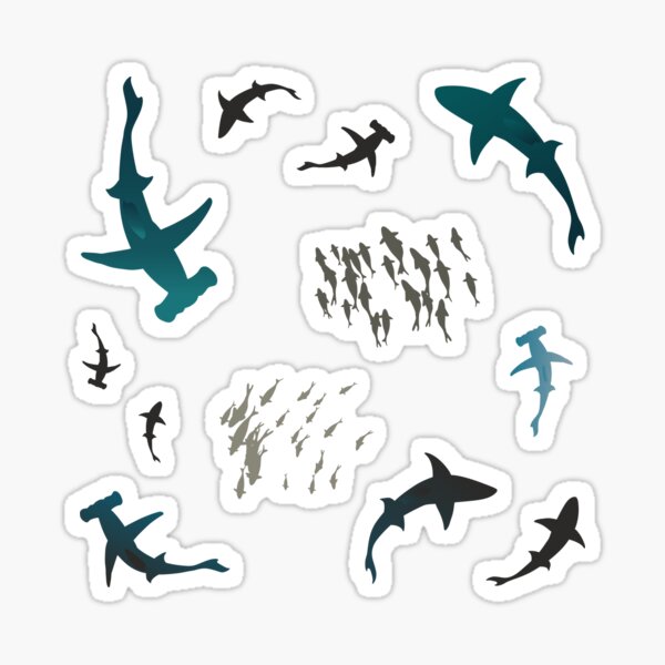 Sharks Underwater Stickers Sticker