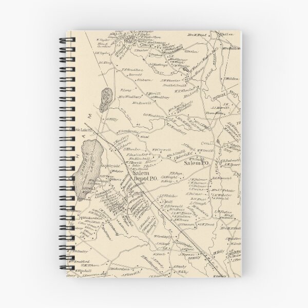 Item preview, Vintage Map of Salem Massachusetts (1892) designed and sold by BravuraMedia.
