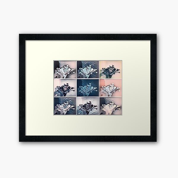 Vase of Flowers Pop Art #6 Designed & Created by © Janet Watson Art Framed Art Print