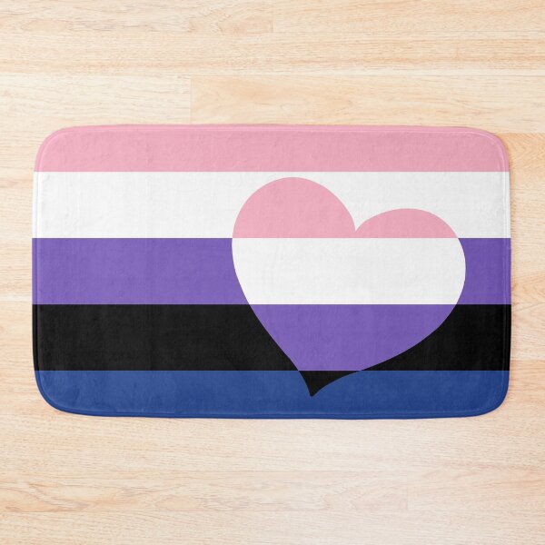 Item preview, LGBTQ Flag with Hearts v2 - Genderfluid designed and sold by Sarinilli.