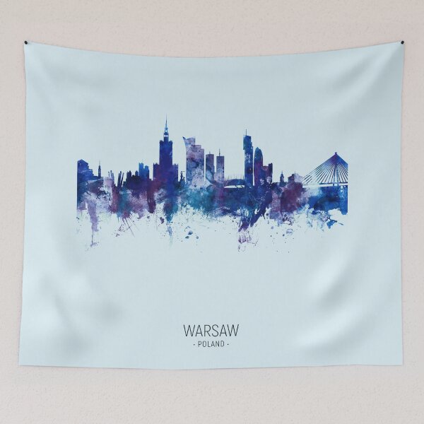 Aperçu de l'œuvre Warsaw Poland Skyline créée et vendue par ArtPrints.