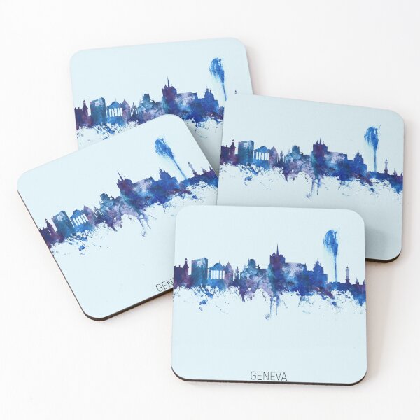 Item preview, Geneva Switzerland Skyline designed and sold by ArtPrints.