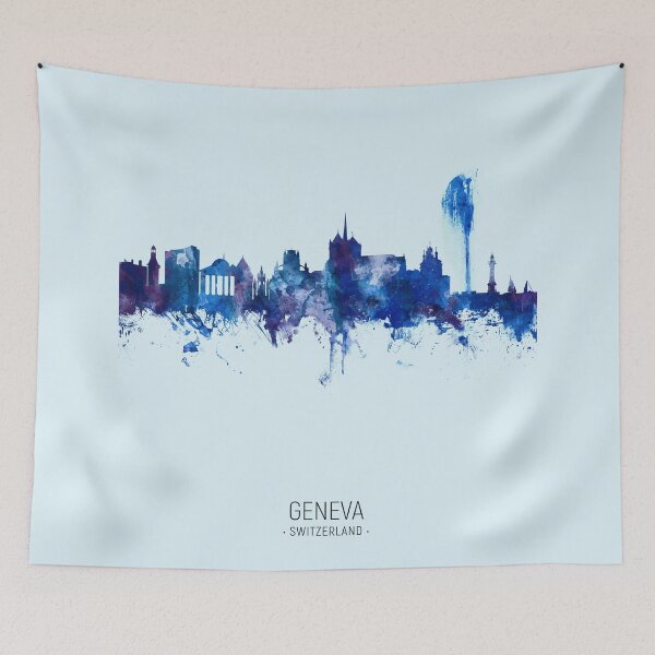 Item preview, Geneva Switzerland Skyline designed and sold by ArtPrints.