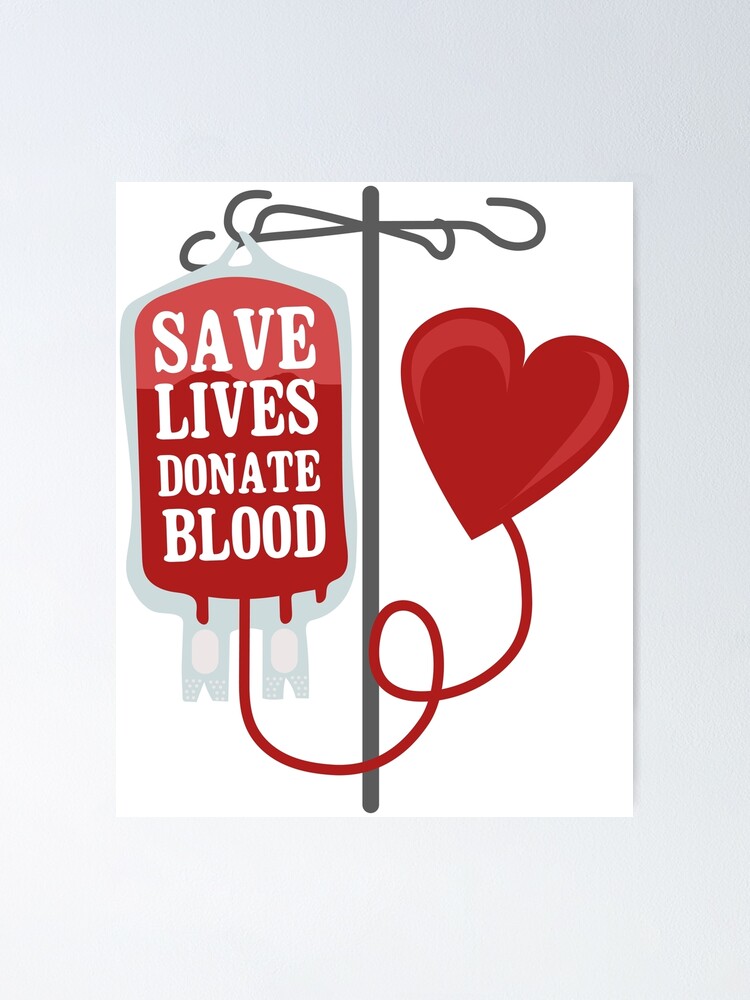 Save Lives Donate Blood Poster By Portokalis Redbubble