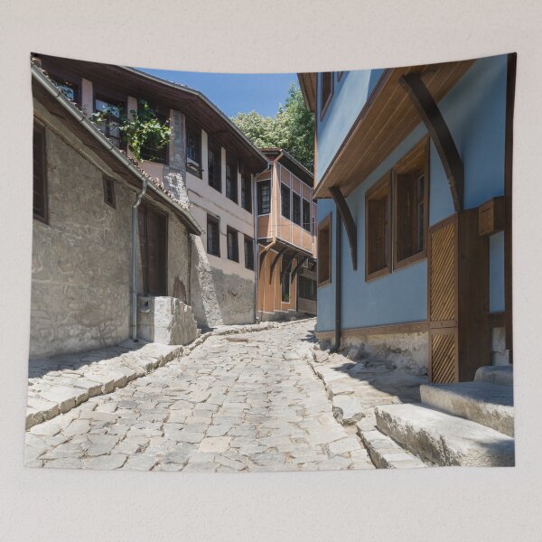 Item preview, Old Town Plovdiv - Cobblestone Street Sunshine Delight  designed and sold by Georgia Mizuleva.