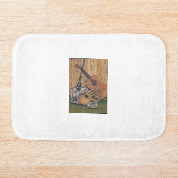 Guitar Music Still Life Art Bath Mat
