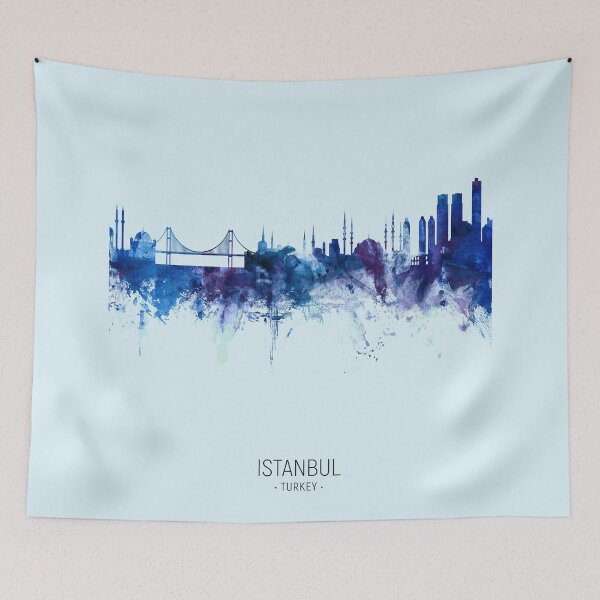 Artikelvorschau, Istanbul Turkey Skyline entworfen und verkauft von ArtPrints.